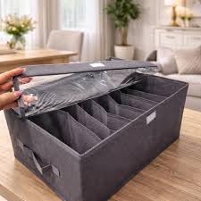 Downtown Foldable Fabric Storage Organizer Box with Handles, Closet Shelf Storage Bin, Lightweight Container for Clothes, Toys and Home Organization