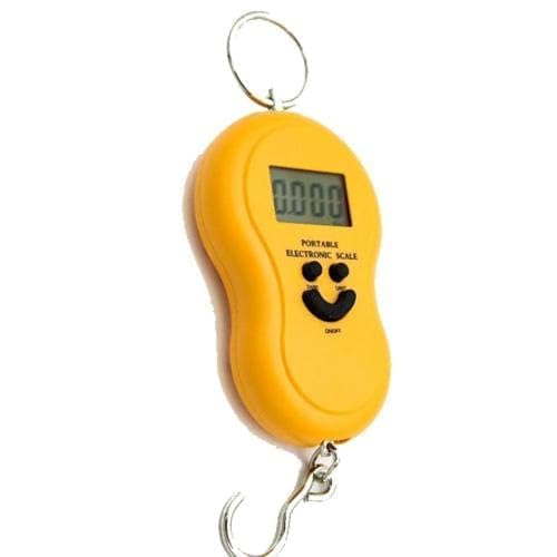 Downtown Digital Hanging Scale, Portable Electronic Luggage and Kitchen Scale with LCD Display, Heavy Duty Hook Weighing Scale for Travel Fishing.