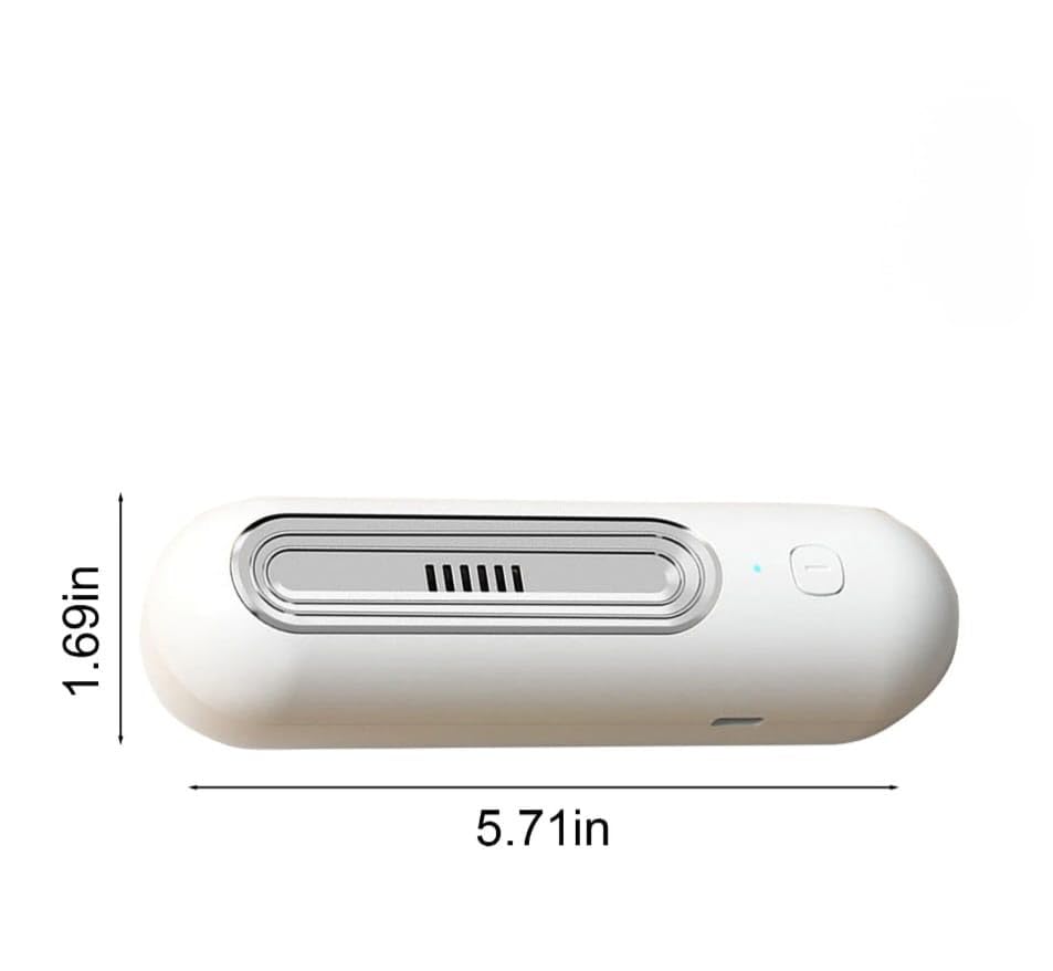 Downtown USB Refrigerator Deodorizer, White Electronic Air Purification Device, Silent Fridge Odor Eliminator with 10-Minute Working Cycles for Refrigerator and Freezer Use