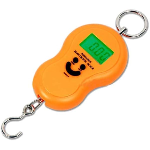 Downtown Digital Hanging Scale, Portable Electronic Luggage and Kitchen Scale with LCD Display, Heavy Duty Hook Weighing Scale for Travel Fishing.
