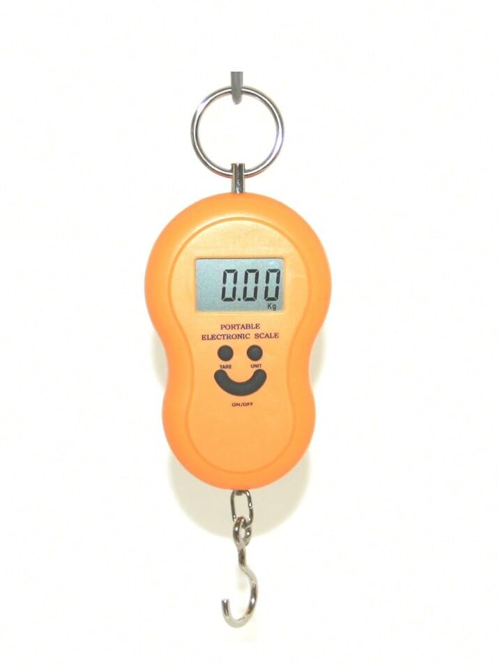 Downtown Digital Hanging Scale, Portable Electronic Luggage and Kitchen Scale with LCD Display, Heavy Duty Hook Weighing Scale for Travel Fishing.