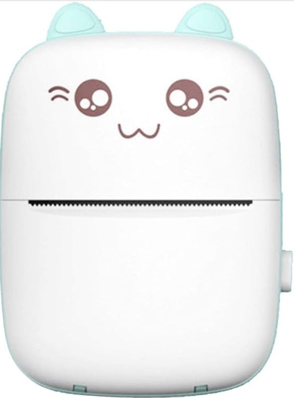 DOWNTOWN Cute Mini Thermal Printer – Inkless Bluetooth, Portable Black & White Printer for Notes, Stickers & Learning Fun (Pink)