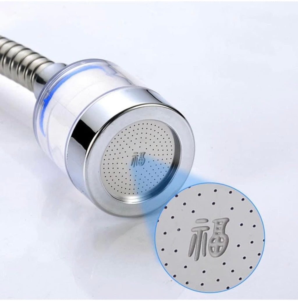 Downtown Faucet Extender with Splash Head and Filter, 360 Degree Rotating Tap Extension, Washable or Replaceable Filter for Kitchen Bathroom Sink and Daily Use