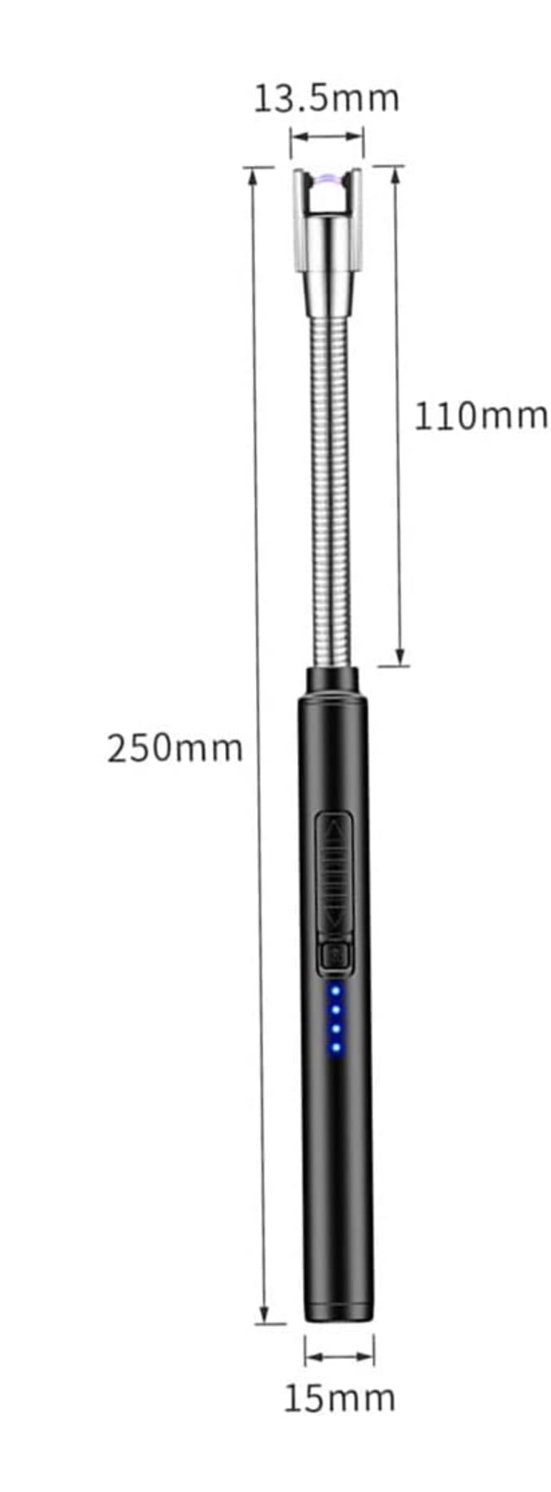 Downtown Electric Arc Lighter for Kitchen, USB Rechargeable Plasma Lighter with Long Flexible Neck, Windproof Flameless Lighter for Gas Stove BBQ Candles and Camping Use