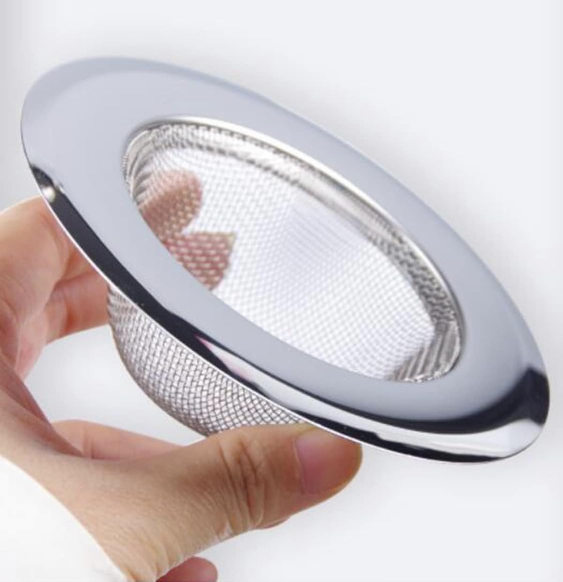 Downtown Stainless Steel Sink Drain Strainer, Kitchen Sink Filter with Fine Mesh Basket, Anti-Clog Hair and Food Catcher for Sink Bathroom Shower and Drain Use