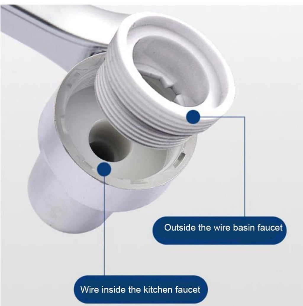 Downtown Faucet Extender with Splash Head and Filter, 360 Degree Rotating Tap Extension, Washable or Replaceable Filter for Kitchen Bathroom Sink and Daily Use