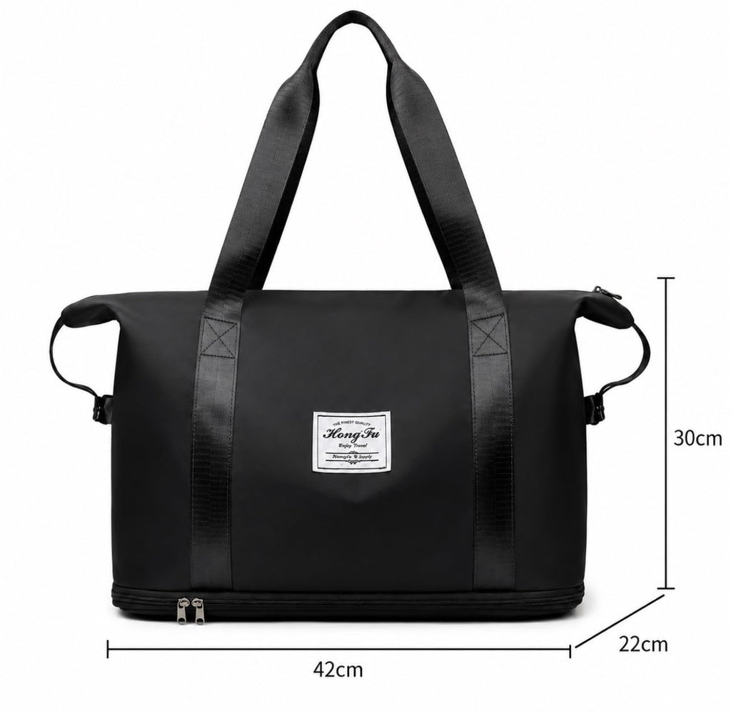 Downtown Purple Foldable Travel Duffel Bag, Large Capacity Weekend Tote, Lightweight Carry Bag for Luggage, Gym, Trips and Daily Travel Use