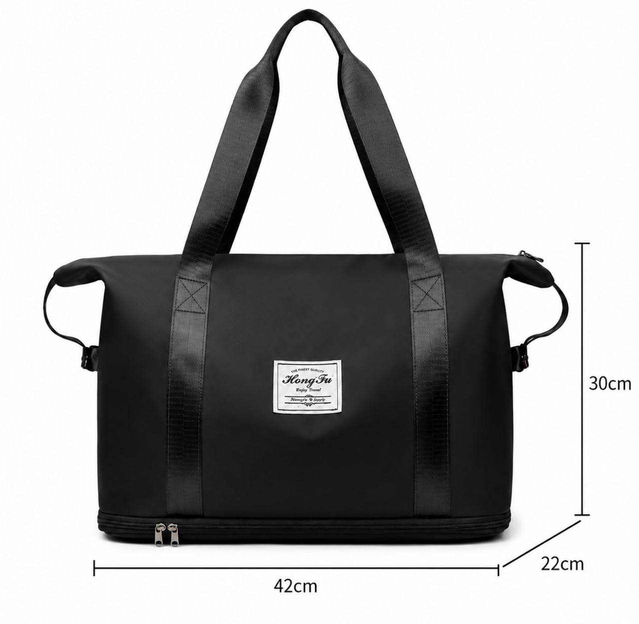 Downtown Purple Foldable Travel Duffel Bag, Large Capacity Weekend Tote, Lightweight Carry Bag for Luggage, Gym, Trips and Daily Travel Use