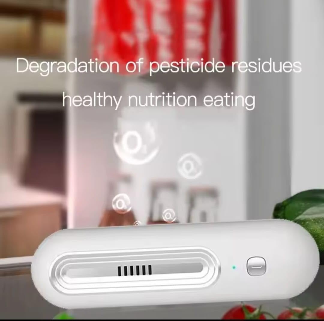 Downtown USB Refrigerator Deodorizer, White Electronic Air Purification Device, Silent Fridge Odor Eliminator with 10-Minute Working Cycles for Refrigerator and Freezer Use