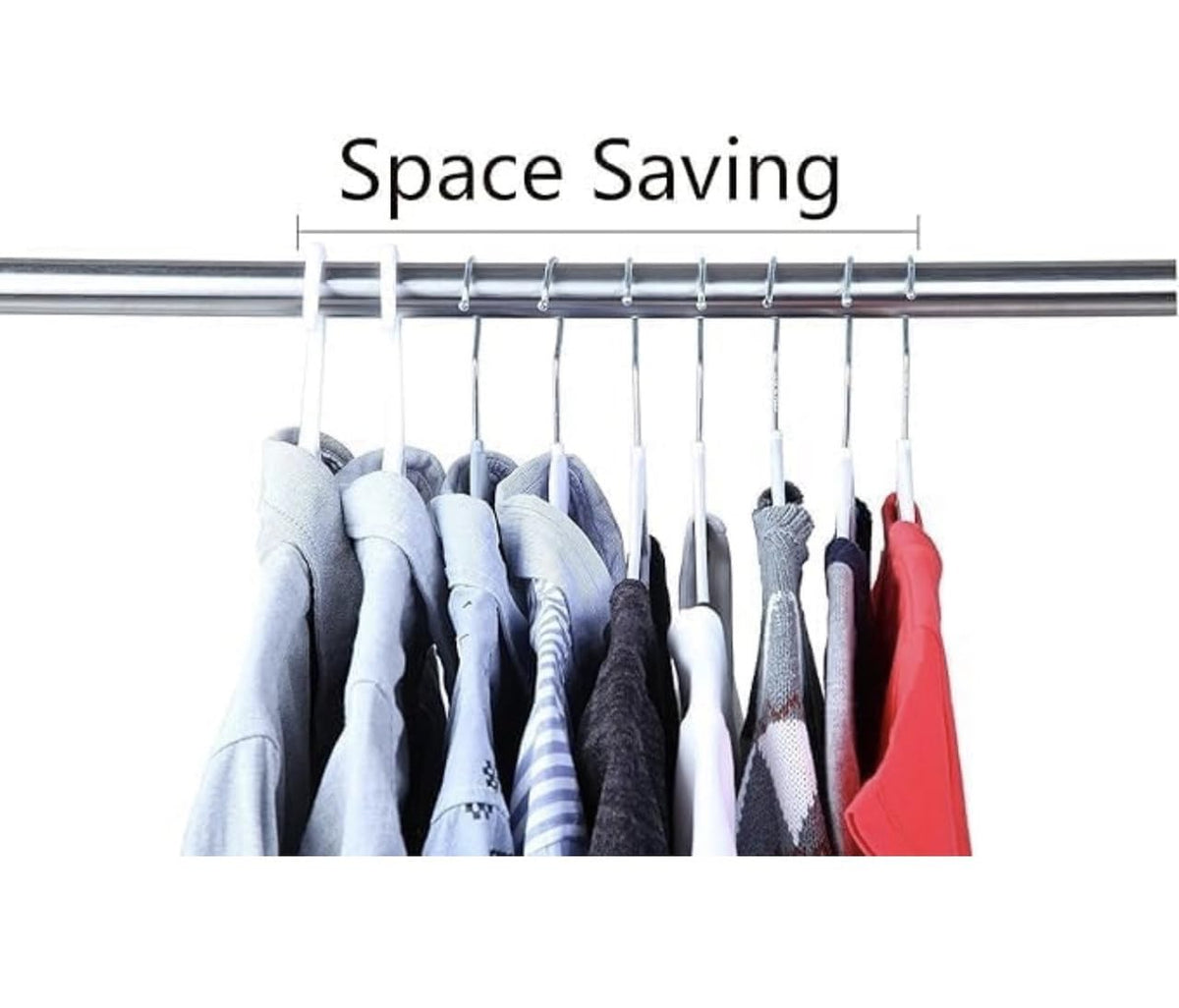Downtown 10-Piece Non-Slip Clothes Hangers Set, Slim Space Saving Wardrobe Hangers with 360 Degree Swivel Hooks