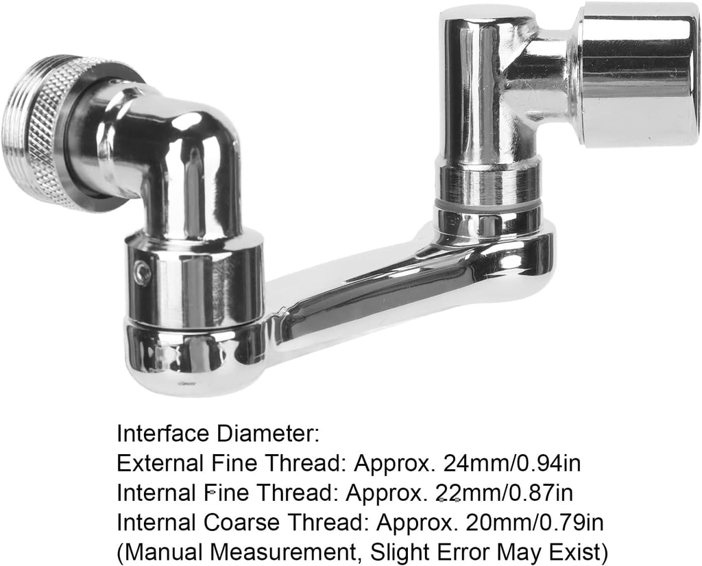 Downtown Sink Arm Faucet Extender, Easy Installation Tap Extension, Flexible Water Outlet Attachment for Kitchen Bathroom Sink Washing and Daily Cleaning Use
