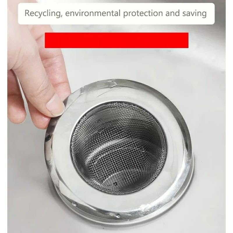 Downtown Stainless Steel Sink Drain Strainer, Kitchen Sink Filter with Fine Mesh Basket, Anti-Clog Hair and Food Catcher for Sink Bathroom Shower and Drain Use