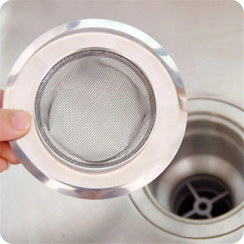 Downtown Stainless Steel Sink Drain Strainer, Kitchen Sink Filter with Fine Mesh Basket, Anti-Clog Hair and Food Catcher for Sink Bathroom Shower and Drain Use