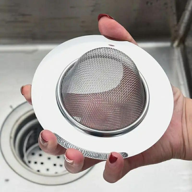 Downtown Stainless Steel Sink Drain Strainer, Kitchen Sink Filter with Fine Mesh Basket, Anti-Clog Hair and Food Catcher for Sink Bathroom Shower and Drain Use