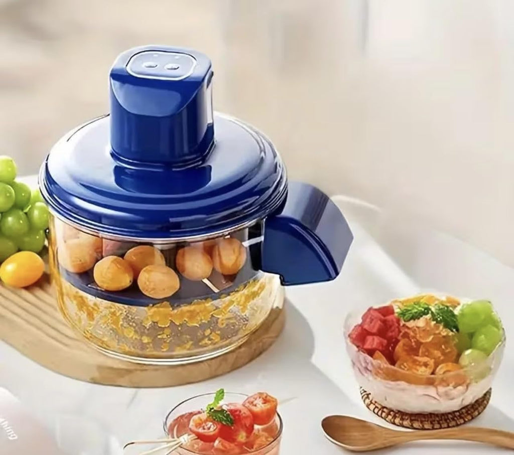 Downtown Electric Food Chopper USB Rechargeable 1500mAh, Portable Mini Food Processor for Garlic Onion Vegetables Nuts and Herbs