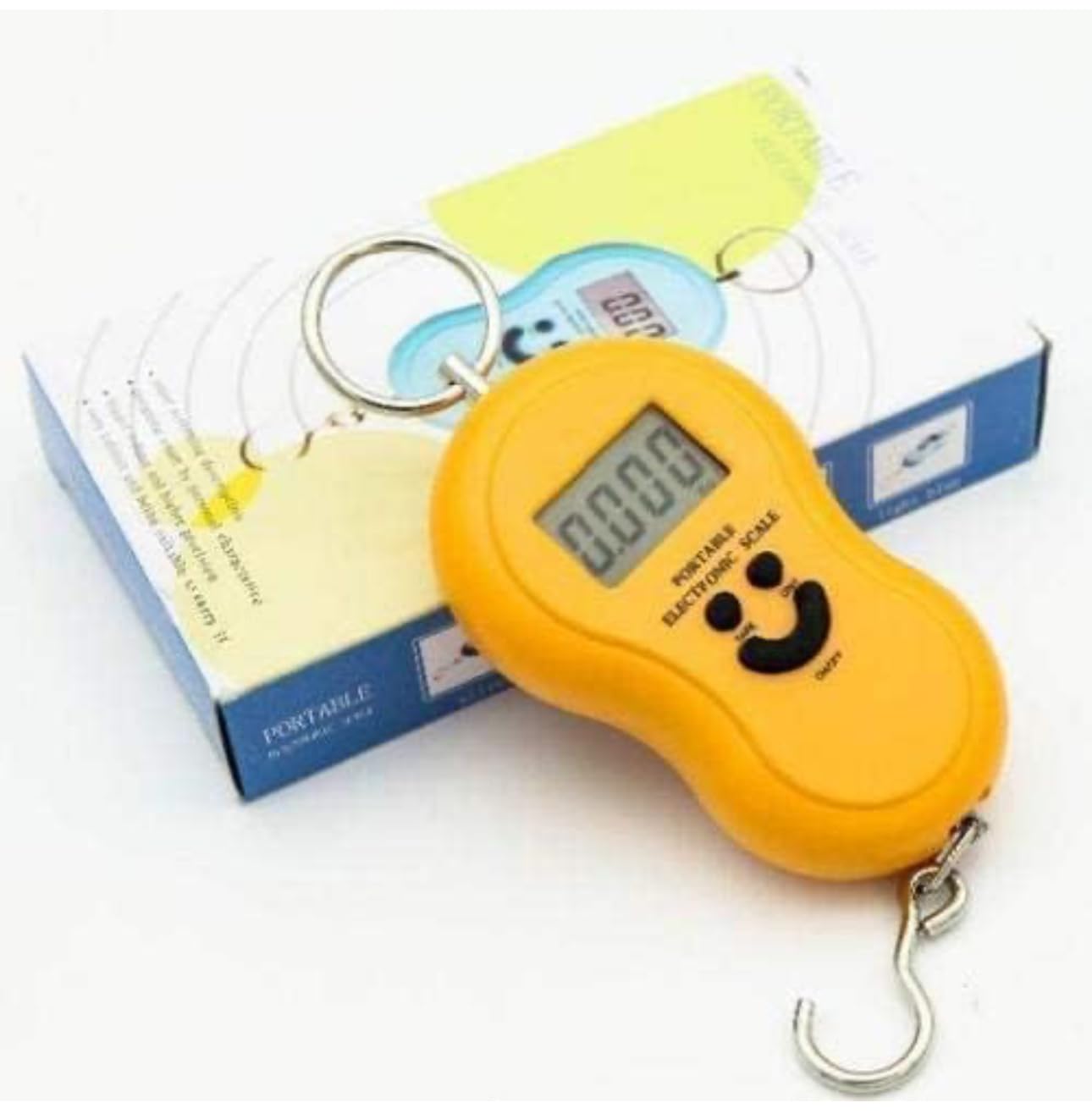 Downtown Digital Hanging Scale, Portable Electronic Luggage and Kitchen Scale with LCD Display, Heavy Duty Hook Weighing Scale for Travel Fishing.