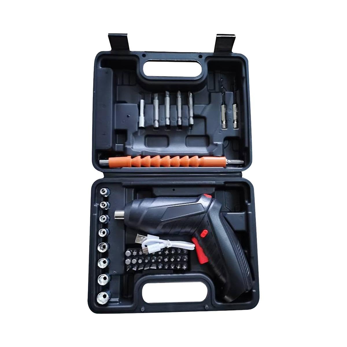 Downtown Cordless Drill Tool Set, 47 in 1 Reversible Screwdriver Kit with Storage Case, Portable Electric Screwdriver Tool Kit for Home Repair DIY and Professional Use