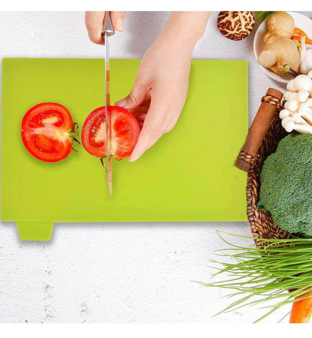 Downtown Set 4 Cutting Boards PP, each has logo poultry, meat, fish and vegetables storage rack (multicoloured)