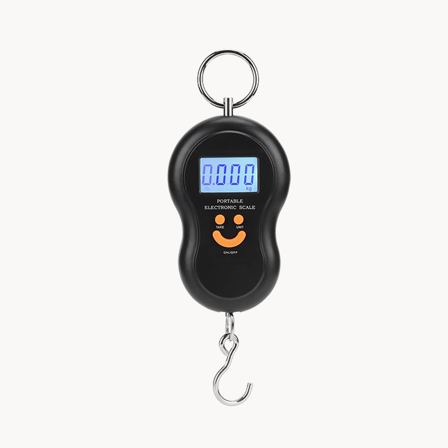 Downtown Digital Hanging Scale, Portable Electronic Luggage and Kitchen Scale with LCD Display, Heavy Duty Hook Weighing Scale for Travel Fishing Home and Market Use
