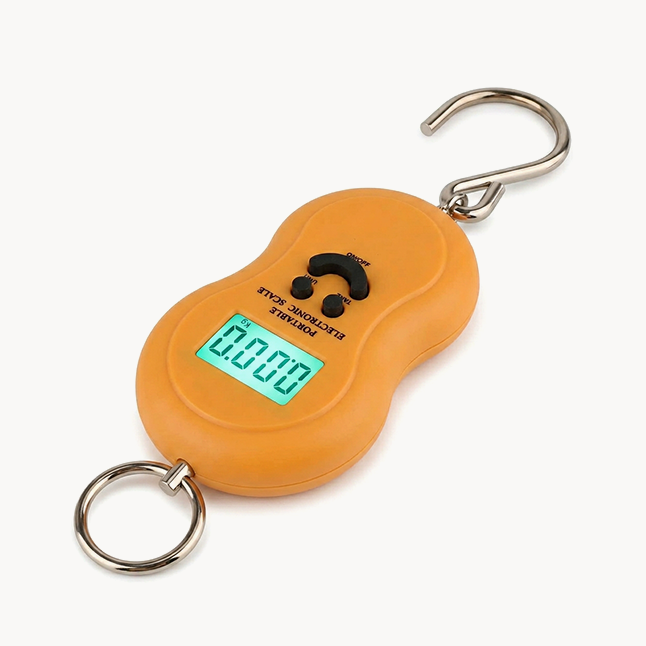Downtown Digital Hanging Scale, Portable Electronic Luggage and Kitchen Scale with LCD Display, Heavy Duty Hook Weighing Scale for Travel Fishing.