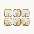 Downtown Self Adhesive Decorative Wall Hooks, Transparent PVC Hooks with Gold Star Pattern, Heavy Duty 160-Degree Rotation Damage-Free Hooks for Kitchen Bathroom and Home Use, 6 Pack