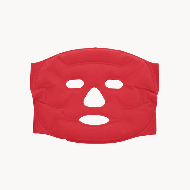 Downtown Red Magnetic Therapy Gel Face Mask, Cooling Ice Beads Massage Cover for Skincare, Reusable Hot and Cold Therapy Mask for Relaxation Puffiness and Stress Relief