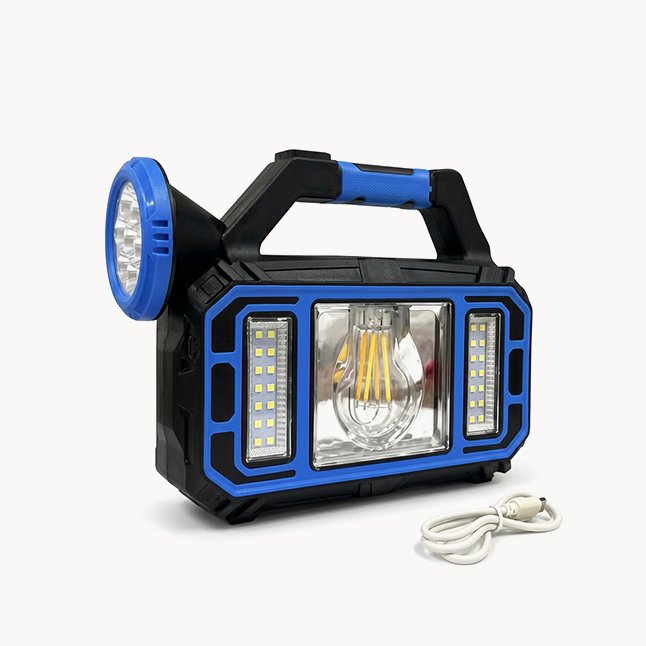 Downtown Rechargeable Emergency LED Lantern with Flashlight and Side Lights – Portable Multi Function Camping Light with USB Charging