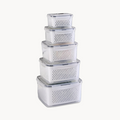Downtown 10L Food Storage Box with Drain Basket and Lid – Multi Layer Washing and Storage Container for Fruits Vegetables and Meat