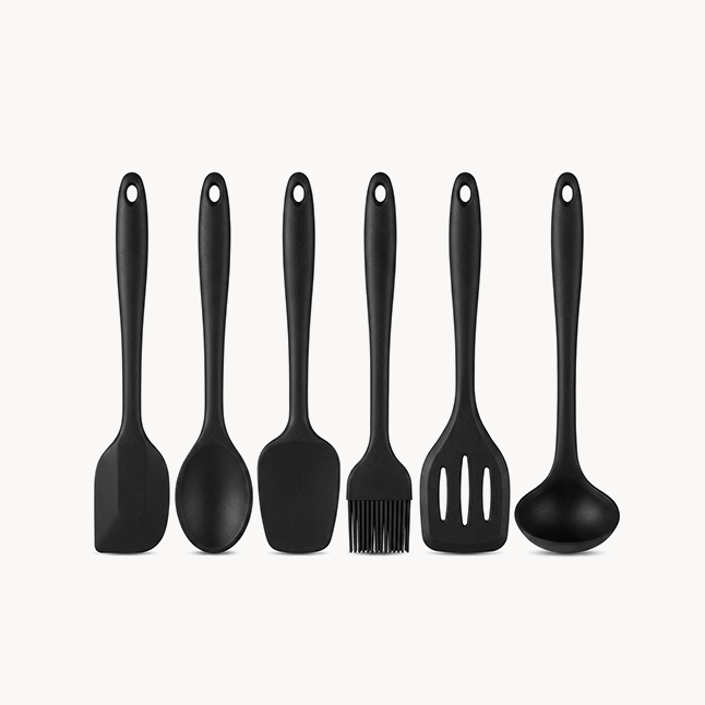 Downtown Silicone Kitchen Utensil Mini Set – Heat Resistant Non Stick Cooking Tools with Hanging Ring Set