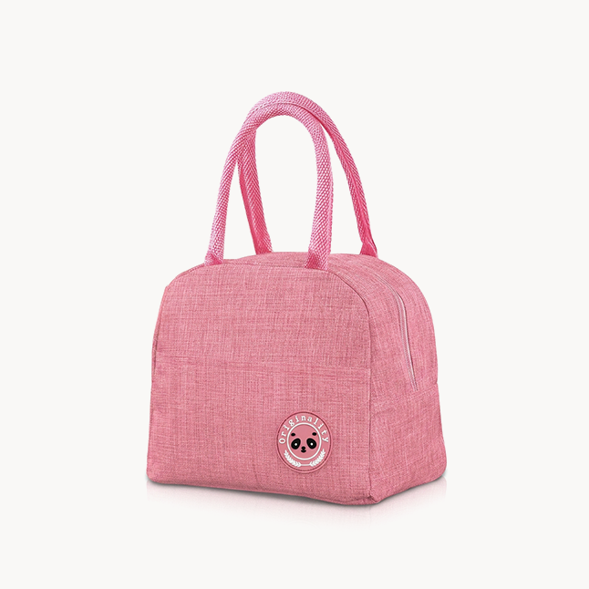 Downtown Insulated Lunch Bag Large Capacity Cooler Bag Thermal Food Storage Tote with Handle for Work Travel Picnic (Pink)