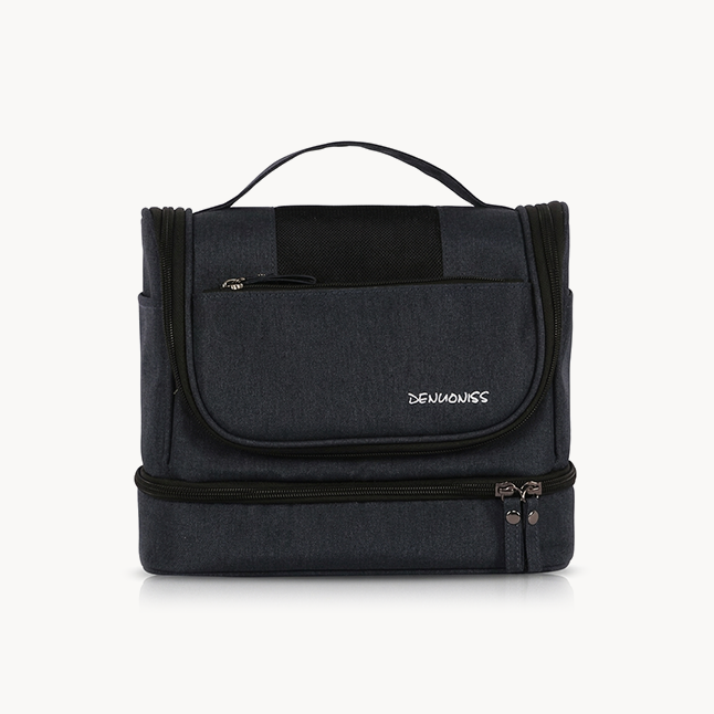Downtown Hanging Toiletry Bag Travel Organizer – Portable Multi Layer Cosmetic Storage Bag with Hook for Makeup Accessories