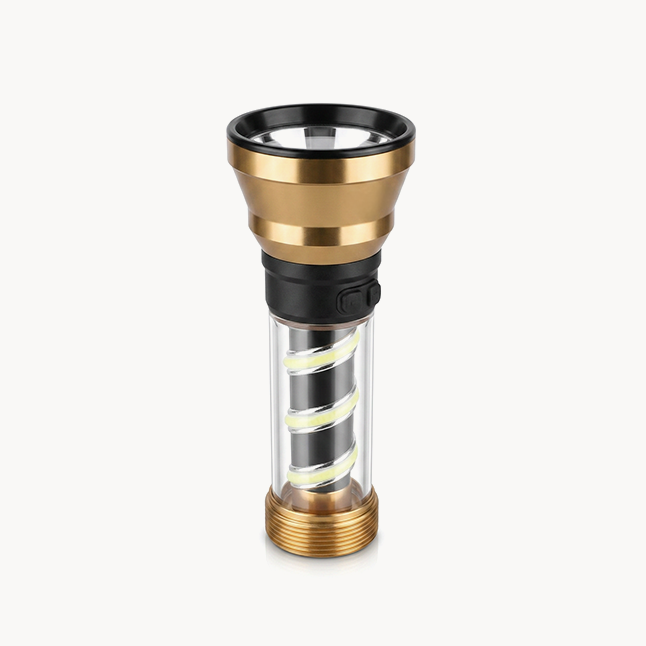 Downtown High-Power Outdoor Camping LED Flashlight, Extra Long Range Emergency Coil Light for Tent and Travel, Durable Rechargeable Handheld Torch for Hiking and Outdoor Night Activities