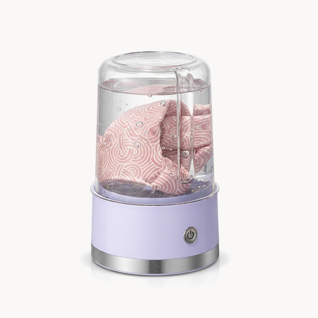 DOWNTOWN Portable Mini Washing Cup – USB Small Garment Washer for Socks, Baby Clothes & Delicates, Compact Personal Laundry Device for Travel, Dorm & Home-Glass