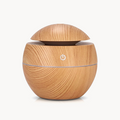 DOWNTOWN Ultrasonic Aroma Diffuser & Air Humidifier – Wood Grain Essential Oil Diffuser with LED Light, Quiet Operation