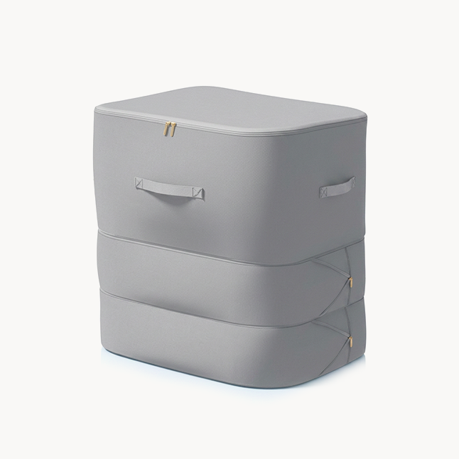 Downtown Compression Storage Organizer Box with Zipper Foldable Clothes Storage Bag for Wardrobe Bedding Blanket Organizer