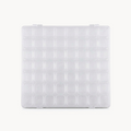 Downtown Clear Plastic Storage Box with 64 Compartments, Multi-Grid Organizer for Jewelry, Beads, Small Parts, and Craft Supplies