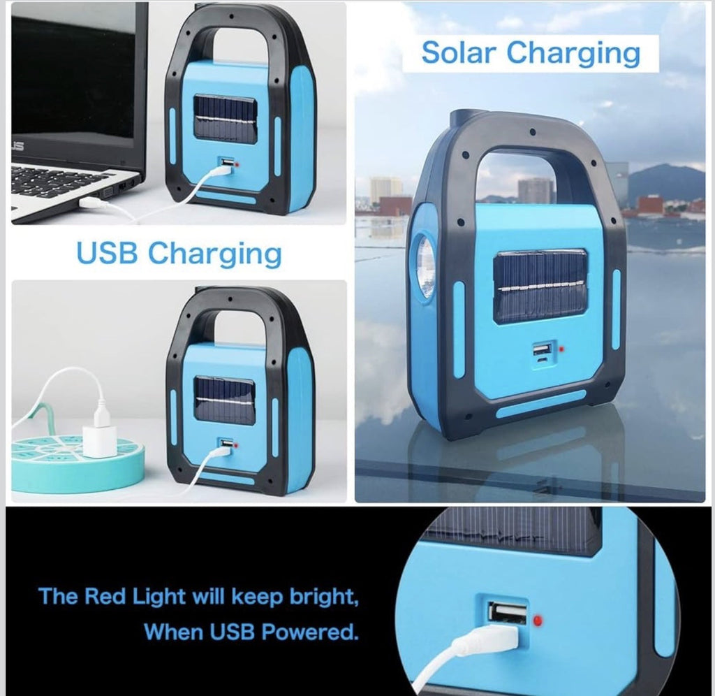 Downtown Rechargeable LED Camping Lantern with Power Bank and Flashlight – Portable Multi Function Emergency Light with USB Charging