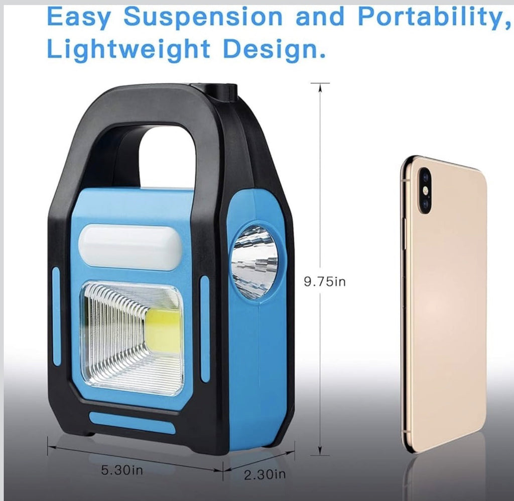 Downtown Rechargeable LED Camping Lantern with Power Bank and Flashlight – Portable Multi Function Emergency Light with USB Charging