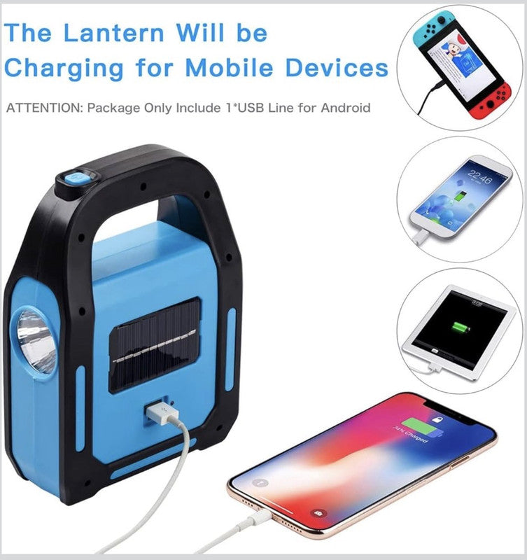 Downtown Rechargeable LED Camping Lantern with Power Bank and Flashlight – Portable Multi Function Emergency Light with USB Charging