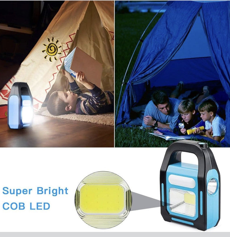 Downtown Rechargeable LED Camping Lantern with Power Bank and Flashlight – Portable Multi Function Emergency Light with USB Charging