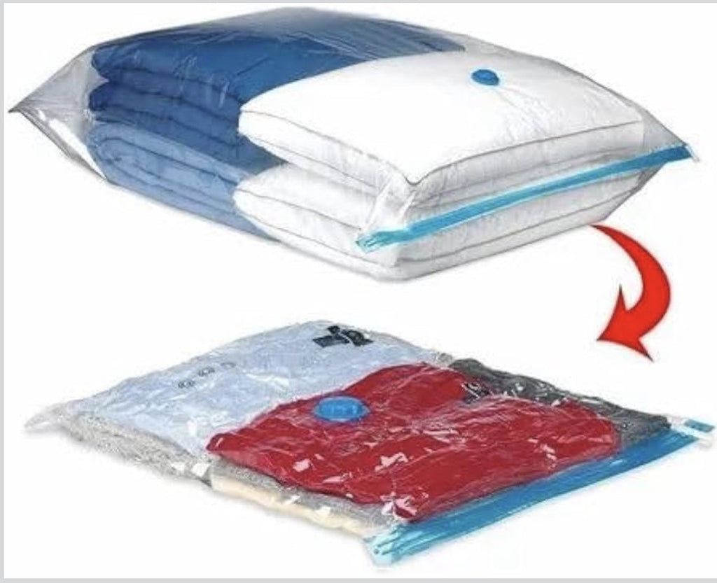 Downtown Vacuum Storage Bags Set with Hand Pump Mixed Sizes Space Saving Compression Bags