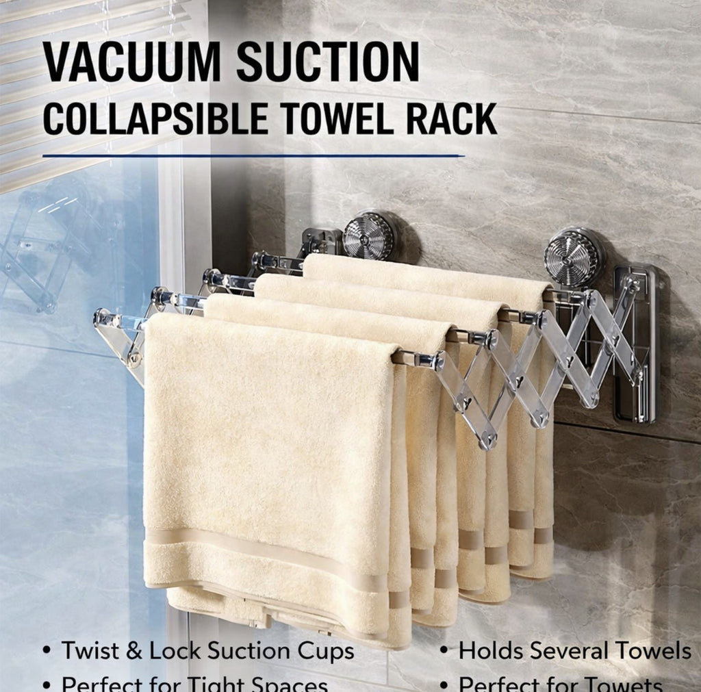 Downtown Foldable Wall Mounted Drying Rack 4 Layer Collapsible Laundry Rack Space Saving Clothes Towel Hanger