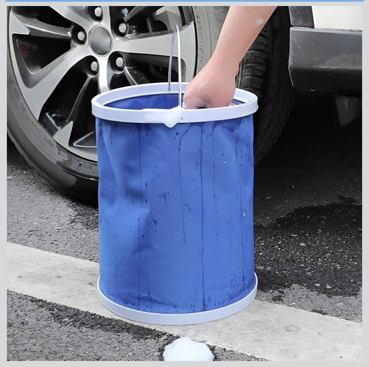 Downtown Collapsible Folding Bucket 13L Portable Water Container Outdoor Camping Cleaning Bucket