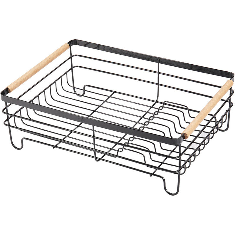 Downtown Dish Drying Rack with Drain Tray and Utensil Holder Kitchen Countertop Organizer Metal Dish Drainer Set