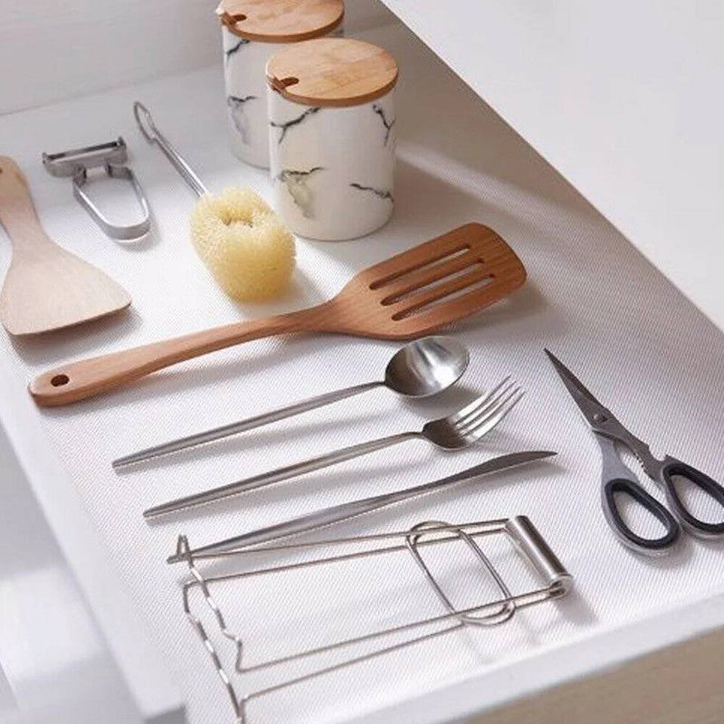 Downtown Drawer Liner Mat Non Slip Waterproof Shelf Liner Kitchen Cabinet Anti Slip Mat Roll Cuttable Organizer