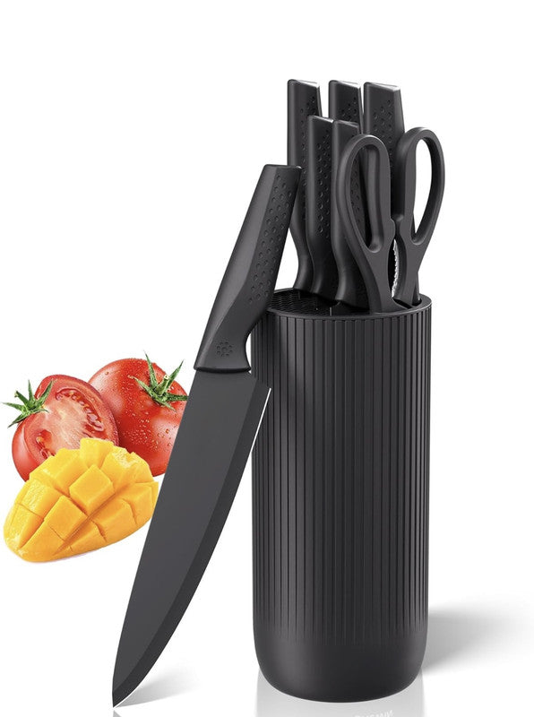 Downtown Knife Set with Block Stainless Steel Kitchen Knife Set Multi Purpose Chef Knife Set with Holder Stand