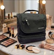 Downtown Hanging Toiletry Bag Travel Organizer – Portable Multi Layer Cosmetic Storage Bag with Hook for Makeup Accessories